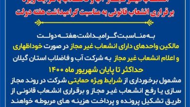 انشعابات غیر مجاز
