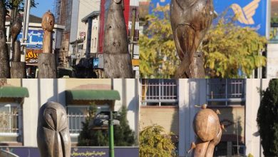 مجسمه های چوبی