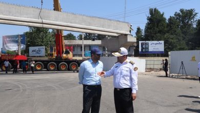 با حضور میدانی شهردار رشت؛ با نصب هشتمین تیر پل،پیشرفت تقاطع غیر همسطح نیروی دریایی رشت به ۴۰ درصد رسید