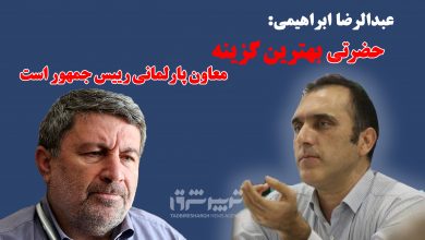 عبدالرضا ابراهیمی: حضرتی بهترین گزینه معاون پارلمانی رییس جمهور استعبدالرضا ابراهیمی: حضرتی بهترین گزینه معاون پارلمانی رییس جمهور است