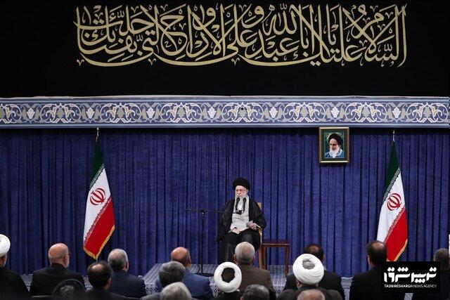رهبر انقلاب در دیدار رئیس و مسئولان عالی قوه قضائیه: مسئولان باید با قوت و روحیه کامل به کار خود ادامه دهند