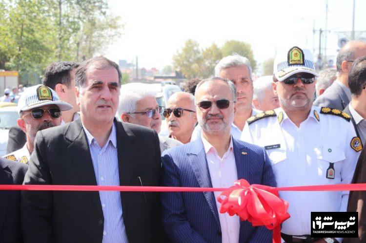 با حضور مقامات کشوری و استانی؛ لاین رفت تقاطع غیرهمسطح امام حسین (ع) رشت زیر بار ترافیک رفت
