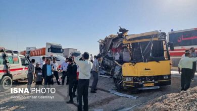 تصاویر: حادثه مرگبار تصادف اتوبوس دانشجویان سمنانی