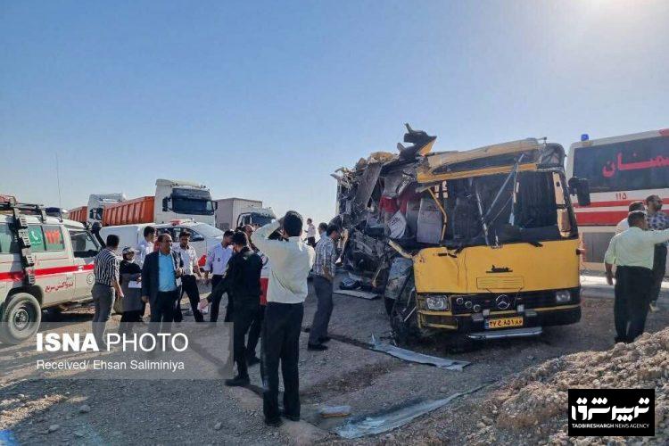تصاویر: حادثه مرگبار تصادف اتوبوس دانشجویان سمنانی