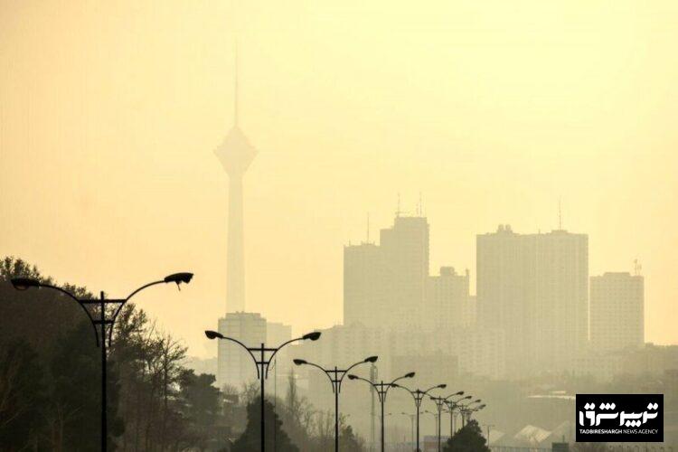 افزایش آلودگی هوای تهران با بروز وارونگی دما