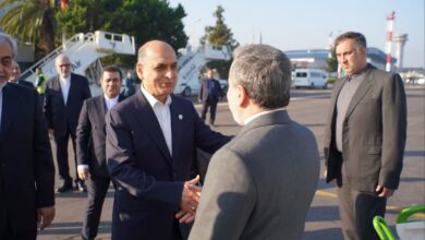 با استقبال استاندارگیلان؛ وزیر امور خارجه وارد گیلان شد