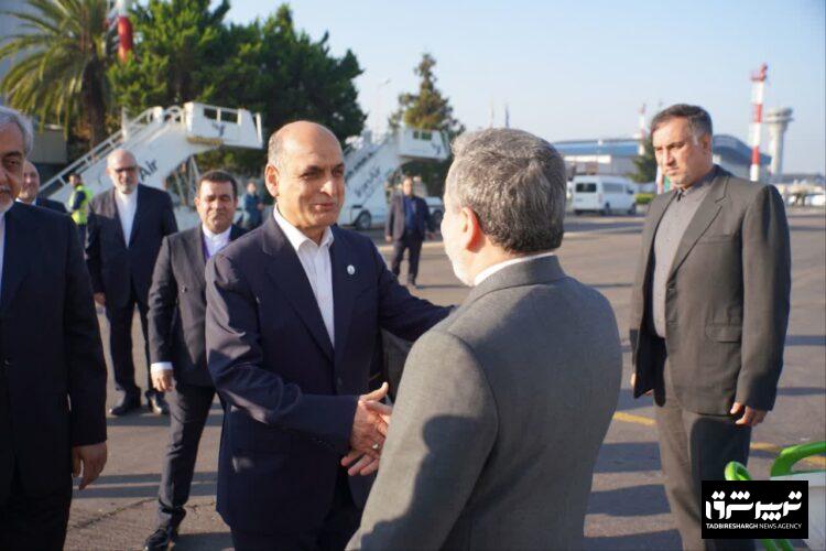 با استقبال استاندارگیلان؛ وزیر امور خارجه وارد گیلان شد