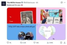 کاخ سفید کارت ولنتاینی با تصویری از گرینلند منتشر کرد