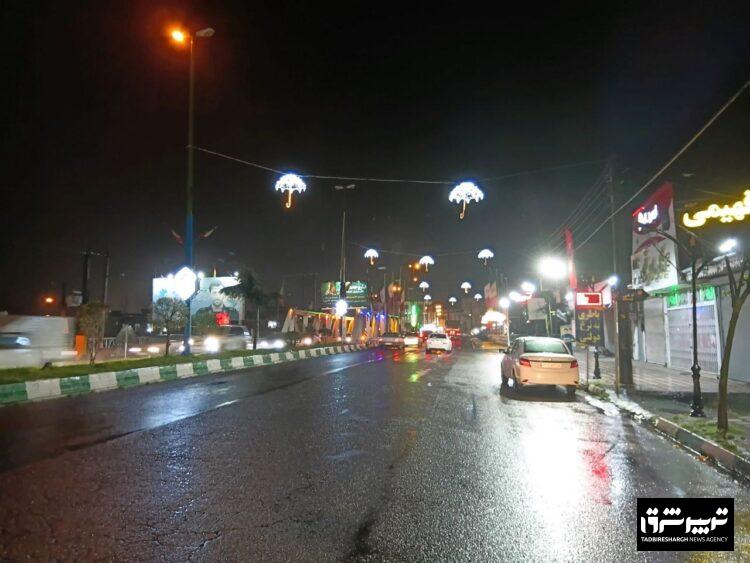 اجرای طرح اِلمان های نُوری در شهر شلمان توسط شهرداری شلمان